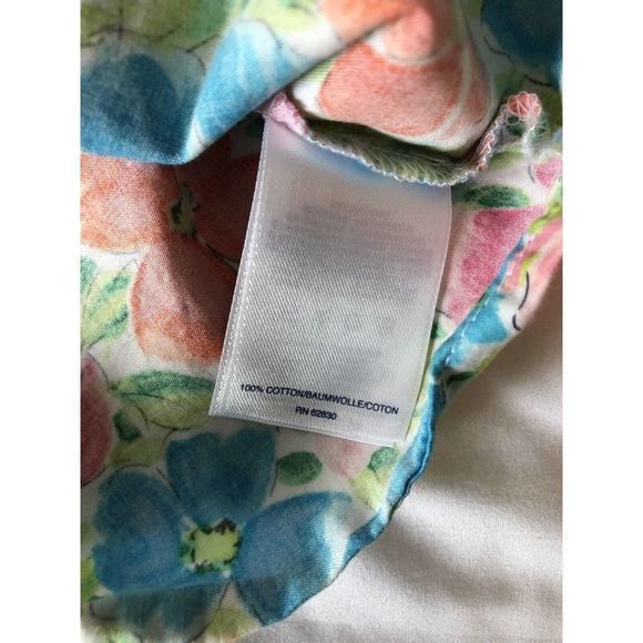 Land's End Floral Ruffle Off‎ The Shoulder Dress Girls Large 14 Summer Sundress - Picture 8 of 8